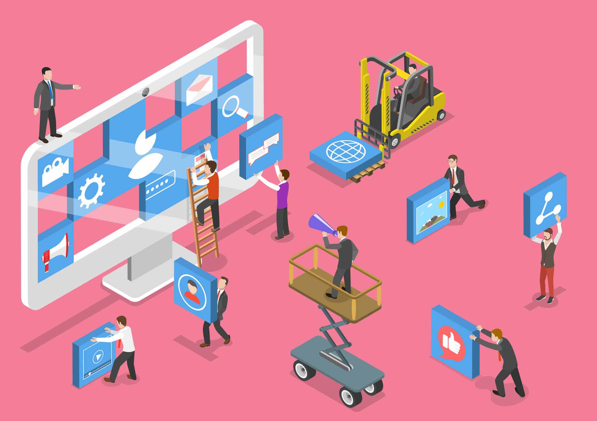 site-efficiency illustration of website builders