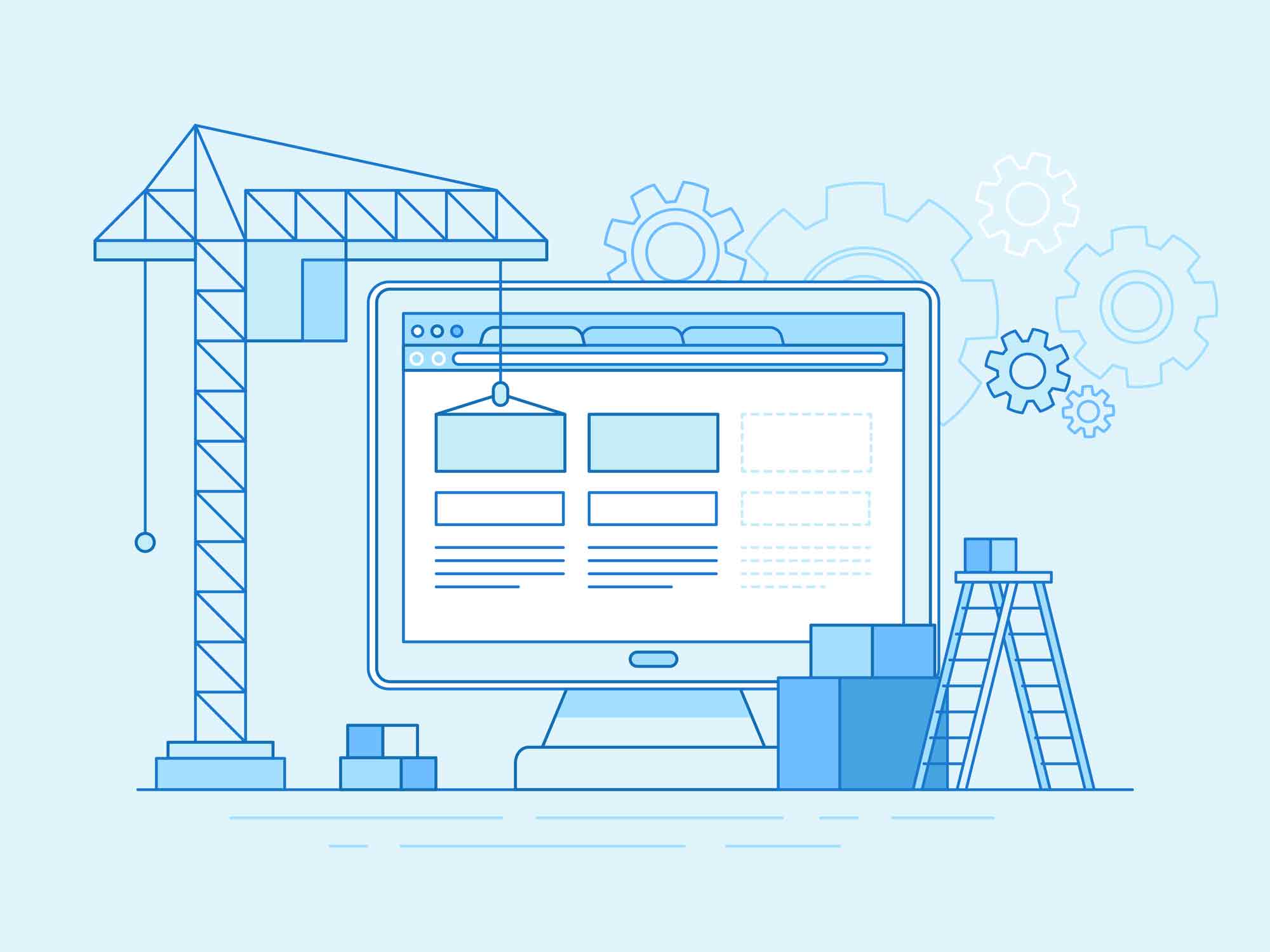 site-setup building website illustration