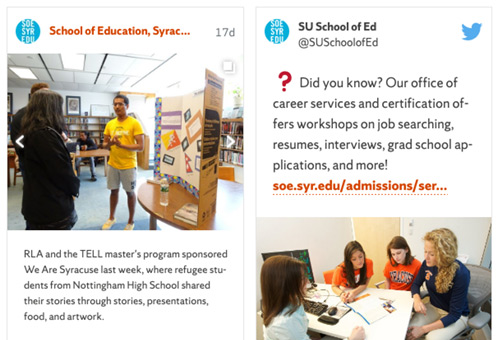 soe-highlights-social-media Syracuse SOE social media